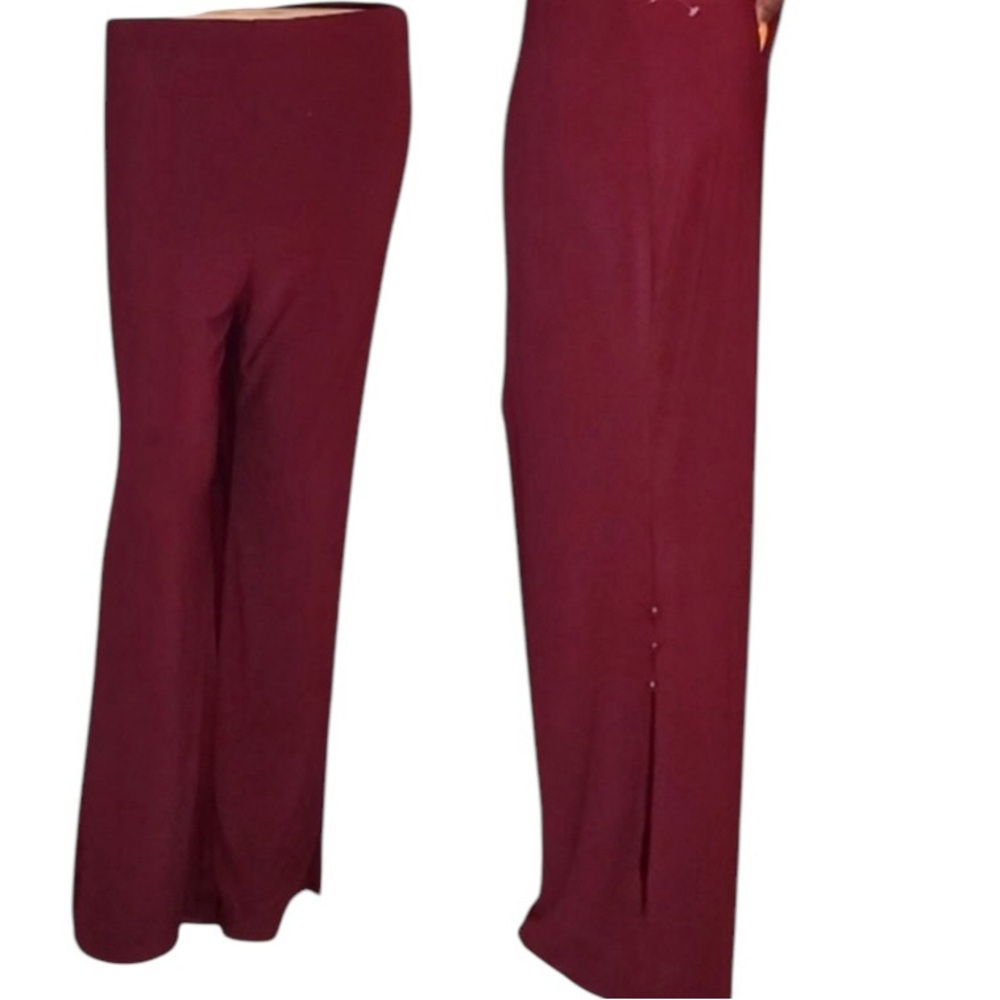Serengeti  size XL dark wine pull on pant with high side slits stretch